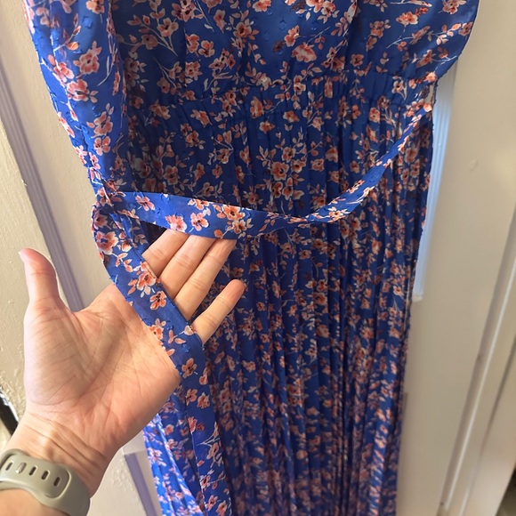 Blue Floral Women's Dress - Picture 5 of 5